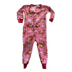 Gerbers Girls Infant Baby 18 24 months Pink Long Sleeve 1 piece pajama Thermal M